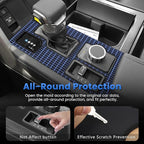 Autorder Central Control Gear Shift Panel Trim Cover for 2022 2023 2024 2025 2026 Toyota Tundra/Sequoia Accessories,Silicone Dashboard Gear Shift Cover Panel for Scratch & Dust Resistant - Black