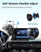 PZK Car Phone Mount for Honda Civic 2022-2025 2026 /Acura Integra 2023-2025 LX/EX/EX-L/Sport/Sport Hybrid/Touring/Si/Type R for 7/9-Inch Screen 360° Rotation Auto Lock Phone Holder with Storage Box