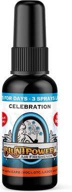 BluntPower (Celebration, 3 Pack) Concentrated Air Freshener - Premium Oil Based Air Freshener Spray For Home and Car - Long-Lasting Bathroom Spray, Car Freshener, & Odor Eliminator Spray