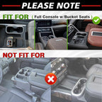 Muslogy Center Console Cup Holder Inserts Compatible with 2022-2025 2026 Chevy Silverado & GMC Sierra Accessories Middle Console Drink Holder TPE Organizer Non-Slip Drink Stopper(Bucket Seat Only)