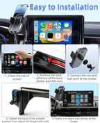 PZK Car Phone Holder for Toyota Highlander Hybrid Lmited/Platinum 2020-2024 2025 Accessories Only for 12.3-inch Screen Auto Lock Car Phone Mount Hands Free 360° Rotation (Not Fit 8-Inch L/LE/XLE)