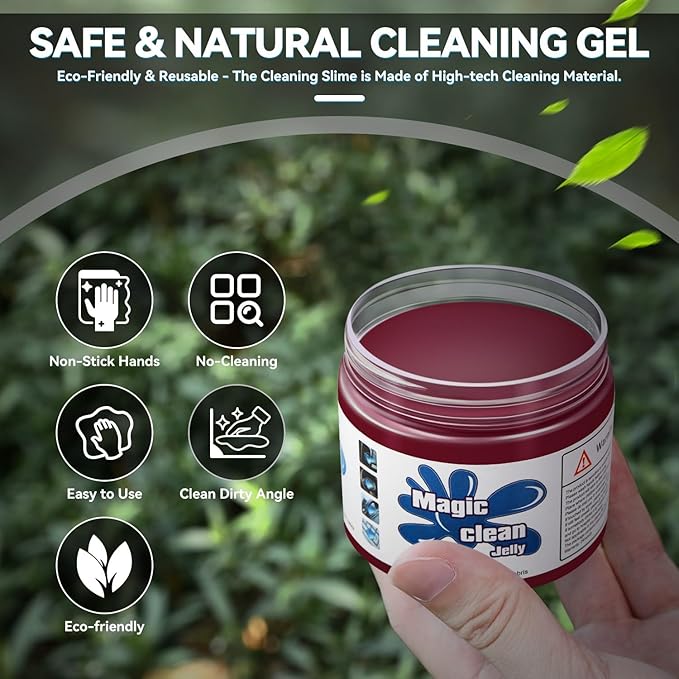 Auto Dynasty Car Cleaning Gel 5 Pack, Car Detailing Kit Cleaner Slime Putty Jelly, Car Interior Air Vent Dust Cleaner for Camera and Keyboard, Auto Detailing Tools Gifts for Men Women