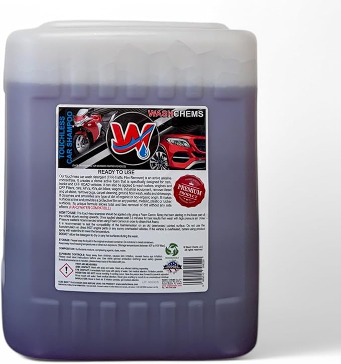 Foam Cannon Ready to Use - Touchless Car Wash Shampoo (2.5 Gallon, 320 oz) – No Mixing Ratio Required - Commercial Grade Auto Cleaner – Great for Cars, Trucks, Motorcycles, Mopeds