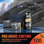 Graphene Ceramic Coating for Cars (17oz) - 12H Ceramic Spray Coating - 24+ Months of Long Lasting Protection - Ultra High Gloss & Shine - Unmatched Slickness - Extremely Hydrophobic