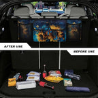 Yellow Sunflower Butterfly Backseat Trunk Organizer for Car Hanging Collapsible Cargo Bag Car Storage Organizer,Sturdy Space Saving Expert