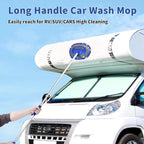 Wontolf 62'' Car Wash Brush With Long Handle - Chenille Microfiber Mop Mitt, Cleaning Kit, Windshield Window Squeegee, Duster, Microfiber Towels, Wheel Tire Brush for Cars, RV, Truck, Boat