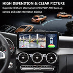 12.3 Inch Linux Car Touch Display Screen for Mercedes Benz 2016-2019 C A CLA GLA GLC Class W205 W176 C117 X156 X253 NTG5.0, Support iOS 26 CarPlay Android Auto Calls Using OEM Bluetooth