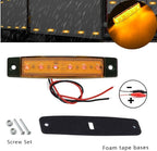 10 Pcs Amber LED Rock Strip Lights,Wheel Well Underglow Lighting Kits,Car Rock Lights Exterior Side Marker Lights for Wrangler Truck Golf Cart RV RV SUV Offroad