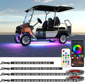 4PCS Golf Cart Underglow LED Light Kit with Built-in 12V-80V Voltage Reducer, APP & Remote Control, Sound Active Music Sync, IP67 Waterproof, Battery Drain Protect, for EZGO Yamaha Club Car