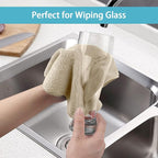 HOMEXCEL Brown Microfiber Cleaning Cloth, 8 Pack Cleaning Towels for Kitchen, Lint Free, Scratch-Free, Highly Absorbent, and Reusable Cleaning Rags for House, Window and Glass, Cars, 11.5 X11.5 inch