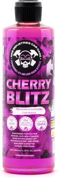 16oz Cherry Blitz Foaming Car Wash Soap | pH-Neutral Shampoo for Foam Cannons, Buckets & Pressure Washers | Safe for Ceramic & Waxed Finishes | Spot-Free Shine for Cars & Trucks