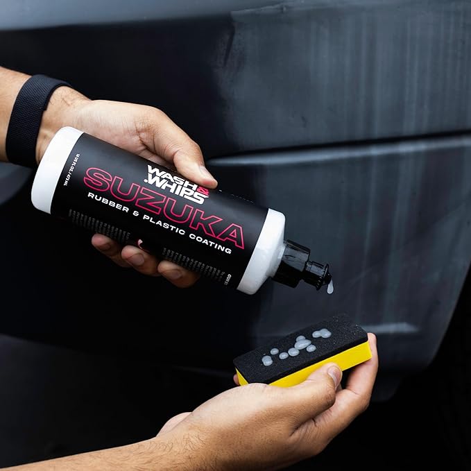 WASH&WHIPS SEAL - Exterior & Car Shine Kit (Step 3) – Sonoma Ceramic Coating Spray, Daytona Tire Shine, Suzuka Rubber & Plastic Coating – Long-Lasting Protection, Hydrophobic, Easy Application
