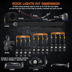 LEDMIRCY R1 Pure White LED Rock Lights Kit with Roker Switch Wire Harness 12PCS High Power Rock Lights White for Trucks Off Road ATV UTV SUV Underglow Trail Rig Light Under Body Waterproof Light