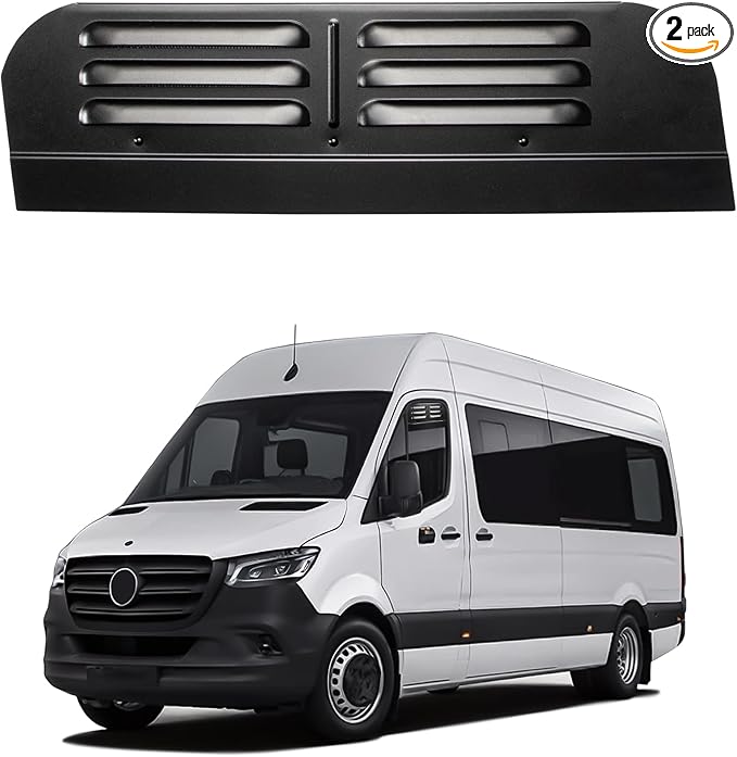 Aluminum Front Door Window Vents (Pair) for Mercedes Sprinter Van 2007-2026, Bug Barrier, Let Breeze in, Sprinter Vanlife Essential Accessories