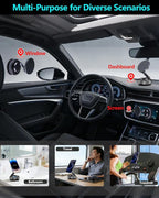 Car Phone Holder for MagSafe - Magnetic Vacuum Mount 360° Adjustable, Compatible with iPhone 17-12 Series & Android Devices, Cell Phone Holder for Your Car Dashboard Windshield with Magnetic Ring