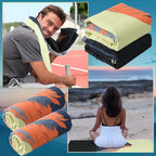 Hahafelt 2 Pack Car Seat Towel Covers Athletic Running Towel Performance Microfiber Post Workout Sweat Washable Cover Non Slip for Seat Outdoor Sport (Yosemite)