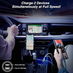 USB C Car Charger, 2 Pack 38W Dual Ports USB-C & USB-A Car Charger Adapter Fast Charging Cigarette Lighter Chargers for iPhone 17 Pro Max 16 16e 15, Samsung S24, Pixel Cargador para Carro Phone Plug