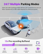 Vantrue S1 Pro Max AI Dash Cam, ADAS, 4K Dash Camera with Parking Mode, Voice/APP Control, 5GHz WiFi, STARVIS 2, HDR, PlatePix, Night Vision, GPS, Dashcam Support 1TB
