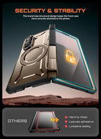 SUPCASE for Samsung Galaxy Z Fold 7 Case with Kickstand (UB Grip), [Compatible with MagSafe] [Built-in Tempered Glass Screen Protector] [Hinge Coverage] Military-Grade Protection Phone Case, Desert