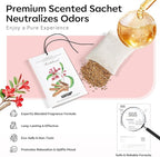 MYARO 12 Pack Sandalwood Scented Sachets for Drawer, Closet & Small Spaces Air Freshener Bags, Odor Eliminator for Clothes, Car, Wardrobe, Home Fragrance Gift Set