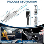 PARAROSE Car Detailing Cleaning Gun,Car Detailing Kit Interior Cleaner,High Pressure Blower Gun,Car Detailing Tools for Car Quickly Blasts Dirt and Dust Works with Air (Silver)