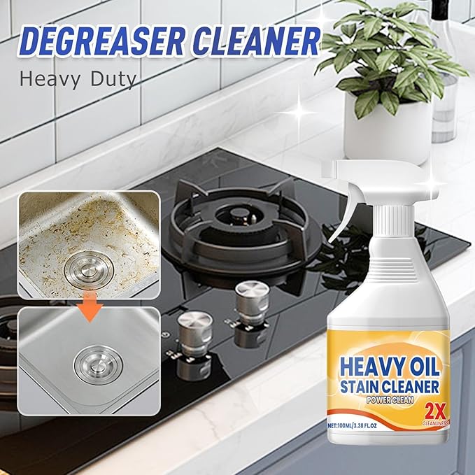 2026 New Kitchen Heavy Oil Cleaner,3.38 Oz Kitchen Appliance Cleaner,Oven Cleaner Heavy Duty For Kitchen Appliances, Household, Oven, Stove, Range Hood (3pcs)