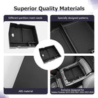 LUWU Center Console Organizer Compatible with 2019 2020 2021 2022 2023 2024 Subaru Forester Accessories Armrest Console Secondary Storage Box Insert Tray ABS Material Black