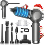 6 in 1 Mini Car Vacuum Cleaners, 20000PA Portable Vacuum for Car,120W High Power Hand Held Vacuum Cordless and Air Duster for Home, Office, Pet