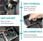Center Console Organizer Compatible with 2018-2026 Jeep Wangler JL JLU 4xe Rubicon Sahara & 2020-2026 Gladiator JT Accessories, Armrest Storage Box Tray Fit for Jeep Interior Accessories