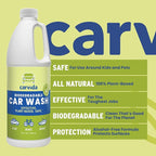 Carvida Biodegradable Car Wash, Non-Toxic, Low-Foam, Environmentally-Friendly Plant-based Concentrate, 32oz