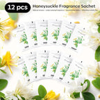 MYARO 12 Packs Honeysuckle Scented Sachets for Drawer and Closet, Long Lasting Air Freshener Fresh Scents Potpourri Bags Home Fragrance for Room Car Small Space