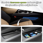 Sunsdrew 2025 Equinox Under Center Console Organizer for 2025+ Chevrolet Equinox Accessories TPE Lower Center Console Tray 2025 Chevy Equinox Console Organizer(NOT fit Equinox EV Version)