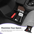 LUWU 2025 2026 B MW iX Lower Center Console Organizer for 2022-2026 iX xDrive45 xDrive60 M70 Accessories Armrest Console Storage Box Armrest Organizer Insert Tray Glove Organizer Tray TPE Material