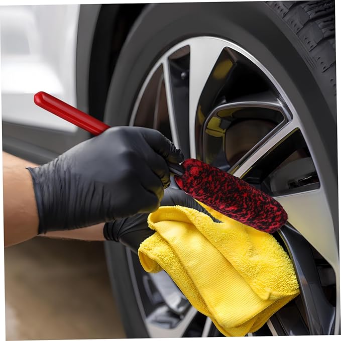 Cabilock 9pcs Wheel Cleaning Brush Bendable Detail Brushes for Car Auto and Motorcycle for Tire and Rim Cleaning