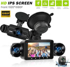 SIXTOP 360 Degree View 4 Channel Dash Cam,1080P Front and Rear Inside Left Right Dash Camera for Cars, 3" IPS Screen Night Vision, G-Sensor, 24H Parking Mode,Wide Angle Loop Recording,Reverse Assist