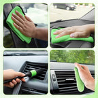 16 Pcs Windshield Cleaner Tool, Car Cleaning Kit with Various Detailing Brushes Set Spray Bottle Cleaner Towel Cleaning Gel Accessories Car Interior Detailing Kit for Windows Vents(Green)