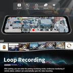 CAMECHO 4K Mirror Dash Cam Front and Rear, WiFi Rear View Mirror Camera, 9.66" Full Touch Screen, Dash Camera for Cars, Night Vision, G-Sensor, Loop Recording, Reverse Assist