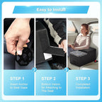 Center Console, Universal Bench Seat Center Console with Fast Phone Charging， Back Seat Car Organizer, Automotive Center Console with Cup Holder & Phone Holder (Black)