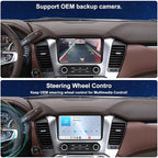 4G Network QLED Radio for GMC Yukon Chevrolet Chevy Tahoe Suburban 2015 2016 2017 2018 2019 Non-Bose Upgrade,8-Core Touch Screen Stereo,Wireless CarPlay & Android Auto