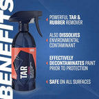Gyeon Tar Remover for Cars Paint Trim Adhesive Sap Pine Automotive Rubber Residue Cleaner Professional Strength Safe on Coatings Degreaser Removes Road Tar Contaminants Quickly And Effectively