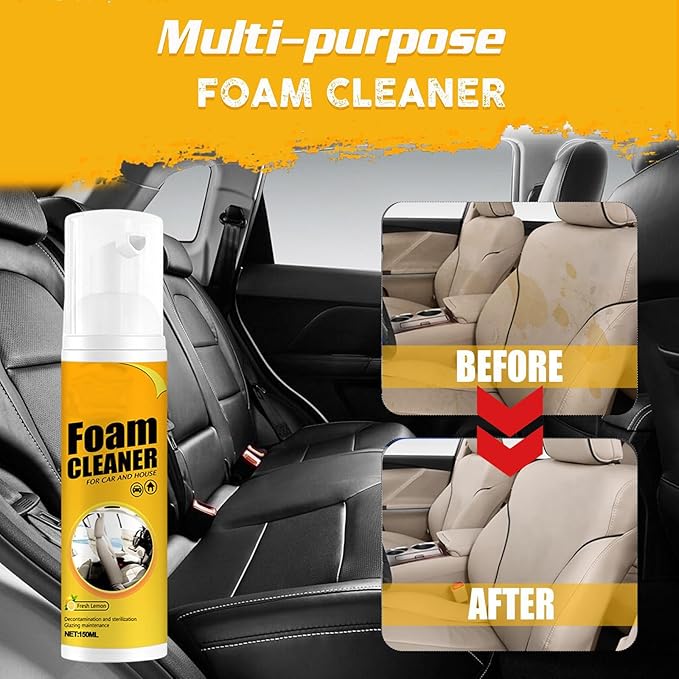 100ml Polishing Cleaner Car Interior, Car Steering Wheel Foam Cleaner, All Purpose Waterless Interior Polish Detailer and Cleaner (100ml 3)