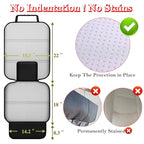 Meolsaek Car Seat Protector for Child Car Seat, Durable 600D Fabric Waterproof Car Seat Cover with Thick Pad Non-Slip Backing，No Imprints (Thicker Black-2pc)