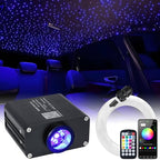 16W Car Home Starlight Headliner Kit, Twinkle & Sound Activate RGBW Fiber Optic Lights with APP & Remote Control, Star Lights for Ceiling Decoration, 600 pcs 13.1ft