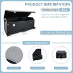 XCF SUV Trunk Organizer, Collapsible Car Trunk Organizer with Lid and Sturdy Handle Car Trunk Leather Storage Box SVU Cargo Storage (Grey, 27.1 x 11.4 x 12.2in)