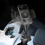 EXELIQ Upgraded Magnetic Cupholder Phone Holder for Car - Ultra Strong N55 Magnets, Flexible Tri-Pivot Cup Phone Mount for Tesla Truck SUV, Compatible with iPhone 17-12 Samsung Android, Not Charger