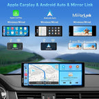 CARPURIDE 9.26 Inch Carplay Screen for Car, Compatible with Wireless/Wired Apple CarPlay, Android Auto and Mirror Link - Bluetooth Audio, Navigation,Siri, FM, AUX, C92 with Backup Cam