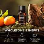 100% Pure Tangerine Essential Oil - 0.34 Fl Oz - Tangerine Oil for Hair, Skin, Diffuser, Aromatherapy & DIY Candle Making Scent