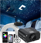 Twinkle Starlight Headliner Light,16W 650pcs 9.8ft LED Star Ceiling Fiber Optic Light Kit APP/Remote Control for Car/Home/Party
