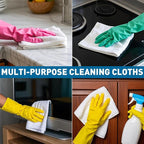 TEAWOO White Microfiber Towels- 50 Pack, Microfiber Cleaning Cloths Bulk, Microfiber Towels for Cars, Cleaning Rags (12x12 inches)