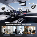 Vacuum Magnetic Car Phone Holder-118LBS Strong Suction+2800gf Magnet,360° Adjustable Dashboard Mount, Hands-Free Cell Phone Stand for iPhone/Samsung MagSafe, Works on Mirror/Gym/Kitchen &Multi-Surface